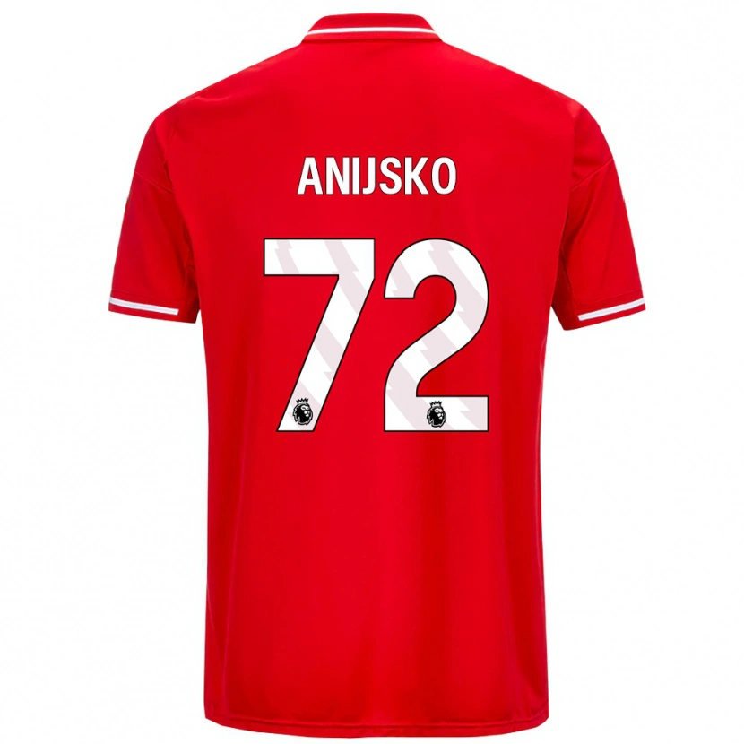Danxen Barn Danni Anisjko #72 Röd Vit Hemmatröja Matchtröjor 2025/26 Tröjor T-Tröja