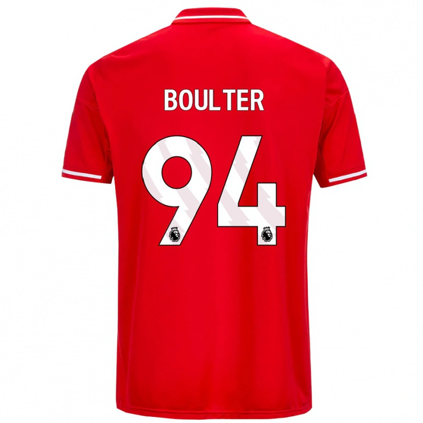 Danxen Barn Evan Boulter #94 Röd Vit Hemmatröja Matchtröjor 2025/26 Tröjor T-Tröja