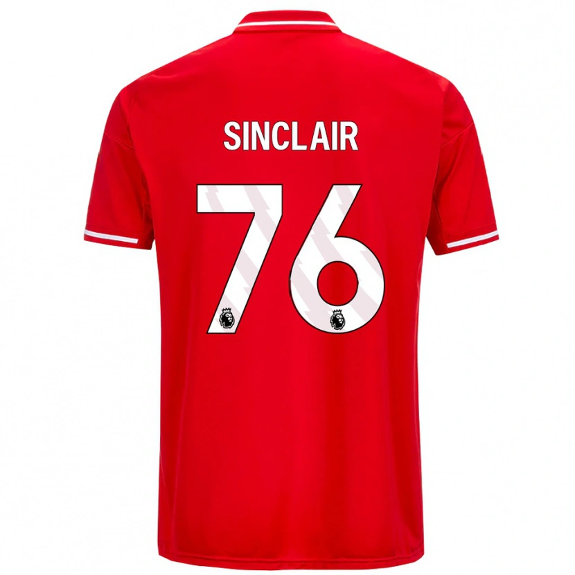 Danxen Barn Jimmy Sinclair #76 Röd Vit Hemmatröja Matchtröjor 2025/26 Tröjor T-Tröja