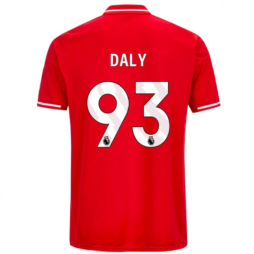 Danxen Barn Cormac Daly #93 Röd Vit Hemmatröja Matchtröjor 2025/26 Tröjor T-Tröja