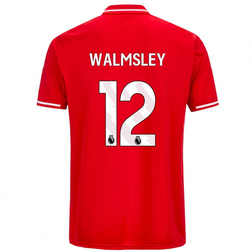 Danxen Barn Joseph Walmsley #12 Röd Vit Hemmatröja Matchtröjor 2025/26 Tröjor T-Tröja