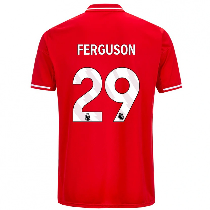 Danxen Barn Georgie Ferguson #29 Röd Vit Hemmatröja Matchtröjor 2025/26 Tröjor T-Tröja