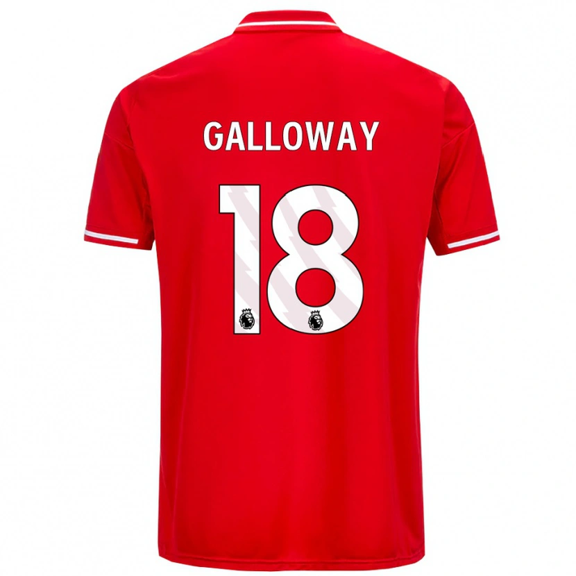 Danxen Barn Bridget Galloway #18 Röd Vit Hemmatröja Matchtröjor 2025/26 Tröjor T-Tröja