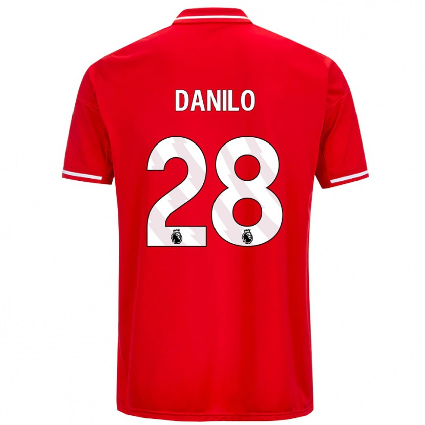 Danxen Barn Danilo #28 Röd Vit Hemmatröja Matchtröjor 2025/26 Tröjor T-Tröja