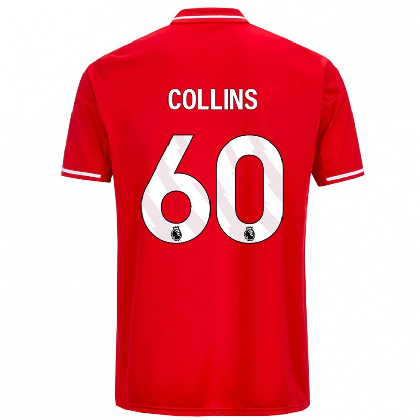 Danxen Barn Sam Collins #60 Röd Vit Hemmatröja Matchtröjor 2025/26 Tröjor T-Tröja