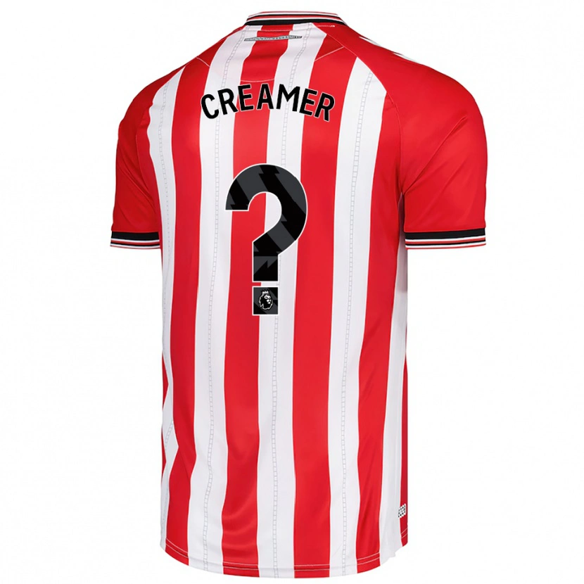 Danxen Barn Ben Creamer #0 Röd Vit Hemmatröja Matchtröjor 2025/26 Tröjor T-Tröja