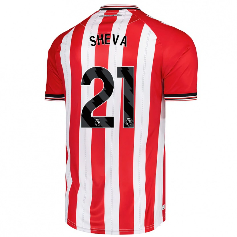 Danxen Barn Marissa Sheva #21 Röd Vit Hemmatröja Matchtröjor 2025/26 Tröjor T-Tröja