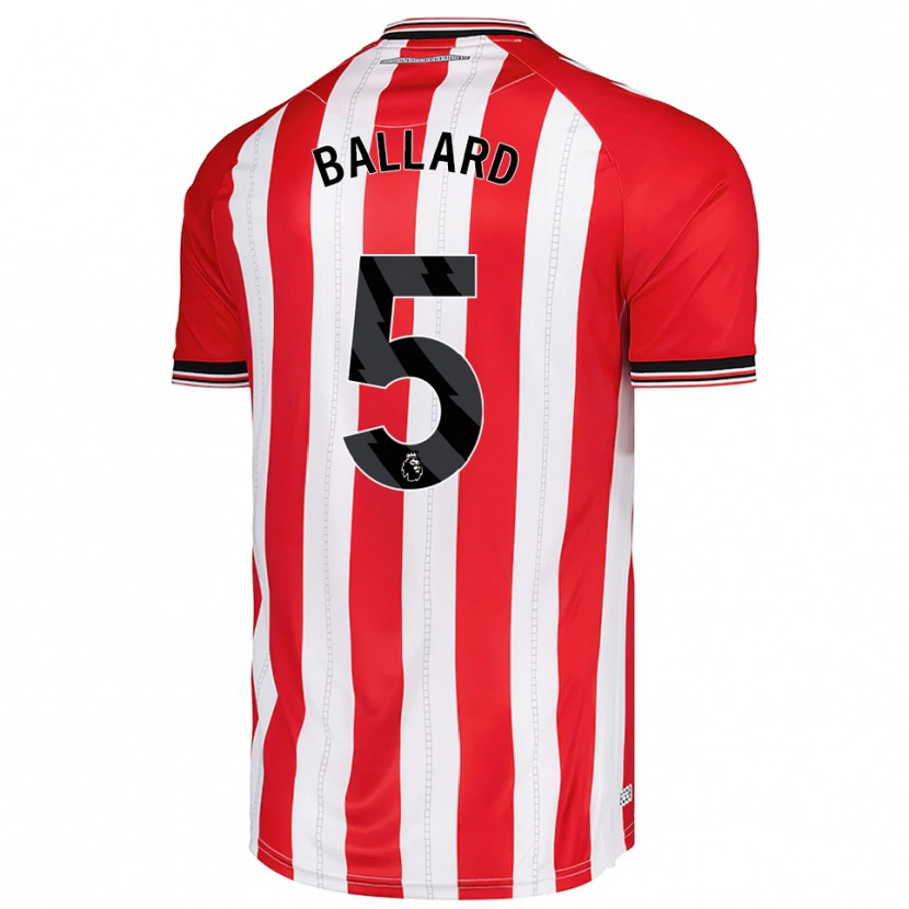 Danxen Barn Daniel Ballard #5 Röd Vit Hemmatröja Matchtröjor 2025/26 Tröjor T-Tröja