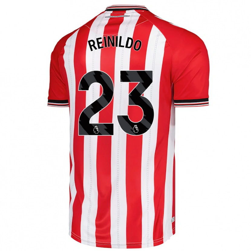 Danxen Barn Reinildo Mandava #23 Röd Vit Hemmatröja Matchtröjor 2025/26 Tröjor T-Tröja