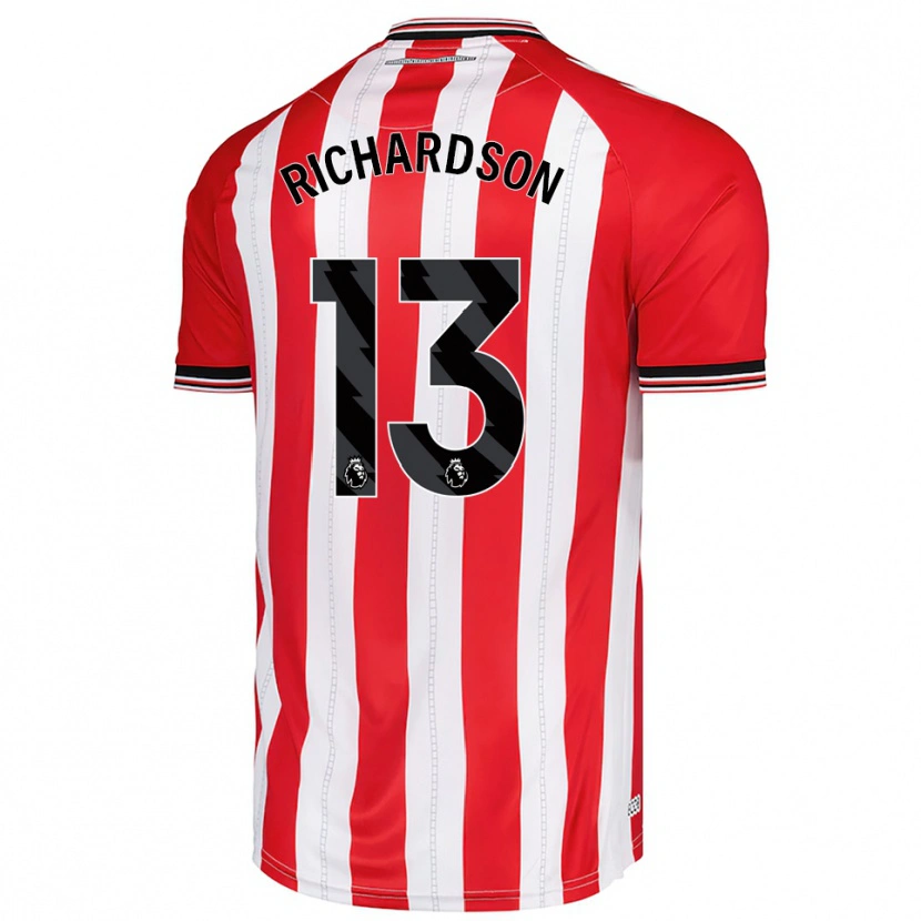Danxen Barn Adam Richardson #13 Röd Vit Hemmatröja Matchtröjor 2025/26 Tröjor T-Tröja
