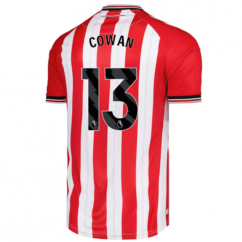 Danxen Barn Joe Cowan #13 Röd Vit Hemmatröja Matchtröjor 2025/26 Tröjor T-Tröja