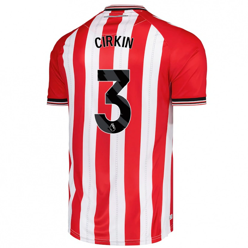 Danxen Barn Dennis Cirkin #3 Röd Vit Hemmatröja Matchtröjor 2025/26 Tröjor T-Tröja