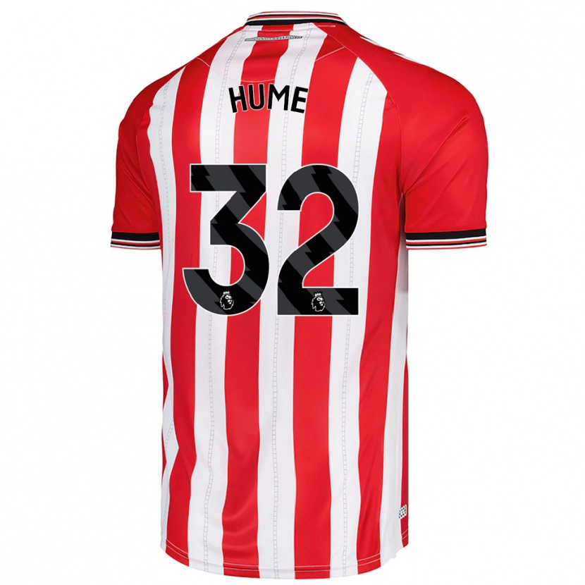 Danxen Barn Trai Hume #32 Röd Vit Hemmatröja Matchtröjor 2025/26 Tröjor T-Tröja