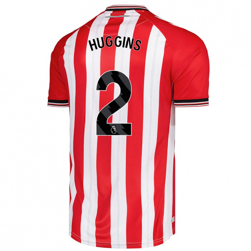 Danxen Barn Niall Huggins #2 Röd Vit Hemmatröja Matchtröjor 2025/26 Tröjor T-Tröja