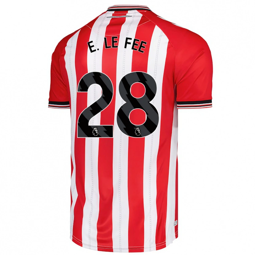 Danxen Barn Enzo Le Fée #28 Röd Vit Hemmatröja Matchtröjor 2025/26 Tröjor T-Tröja