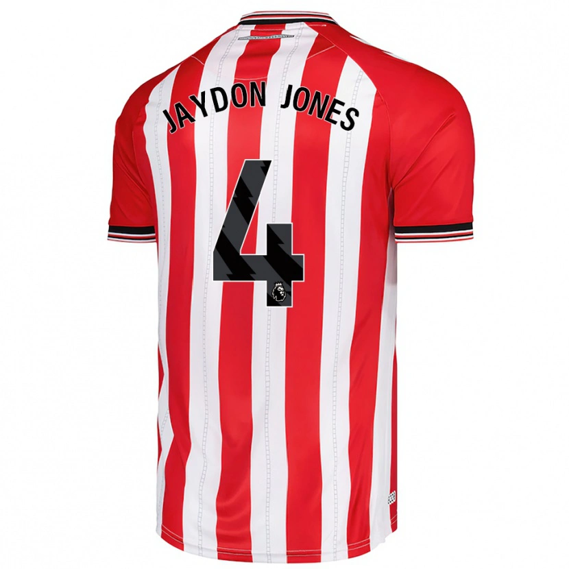 Danxen Barn Jaydon Jones #4 Röd Vit Hemmatröja Matchtröjor 2025/26 Tröjor T-Tröja