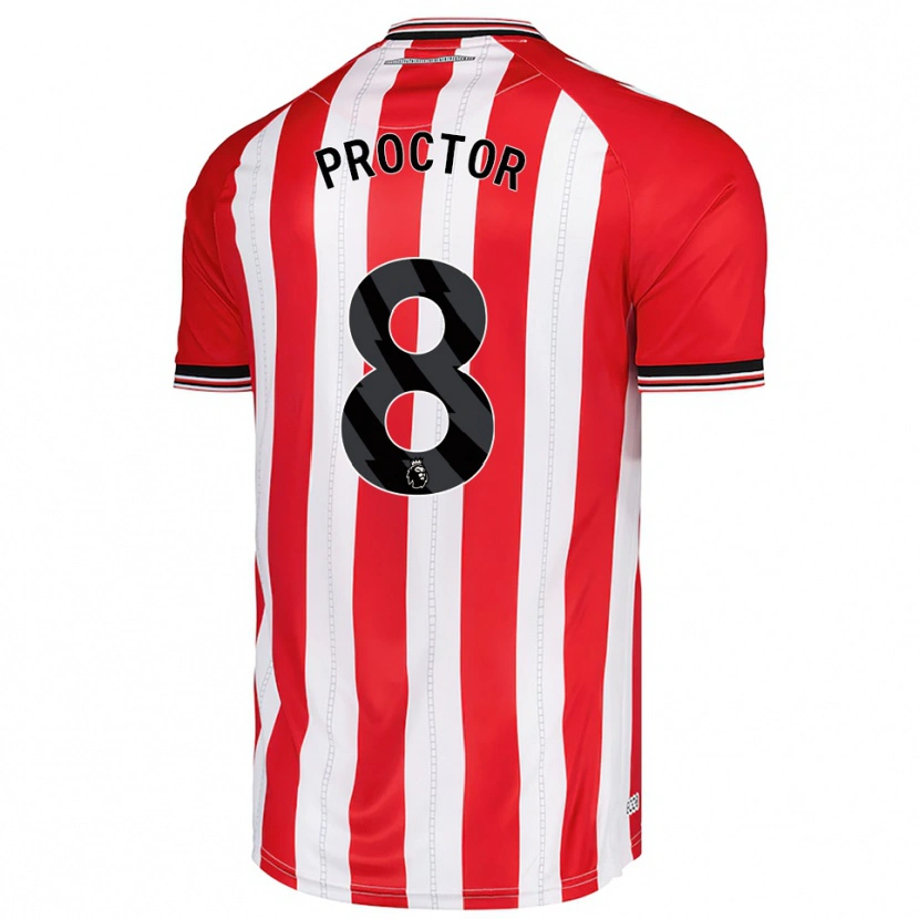 Danxen Barn Tom Proctor #8 Röd Vit Hemmatröja Matchtröjor 2025/26 Tröjor T-Tröja