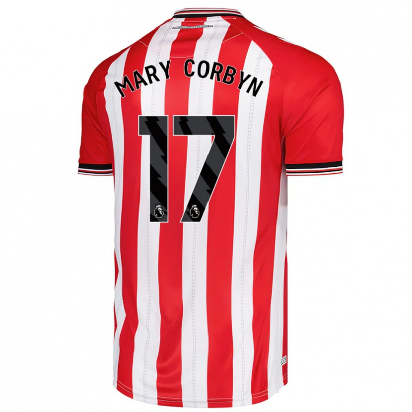 Danxen Barn Mary Corbyn #17 Röd Vit Hemmatröja Matchtröjor 2025/26 Tröjor T-Tröja