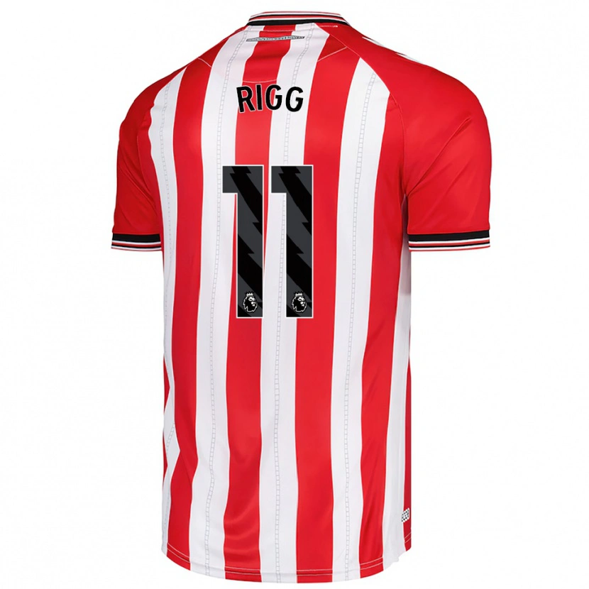 Danxen Barn Chris Rigg #11 Röd Vit Hemmatröja Matchtröjor 2025/26 Tröjor T-Tröja