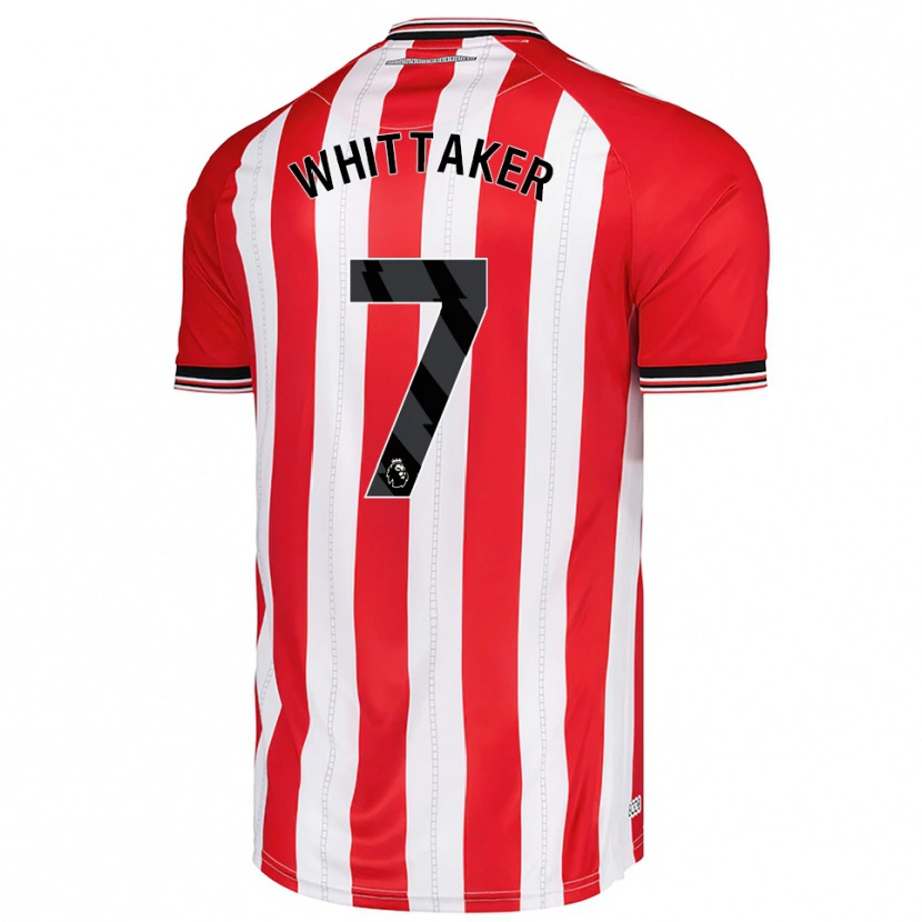 Danxen Barn Jack Whittaker #7 Röd Vit Hemmatröja Matchtröjor 2025/26 Tröjor T-Tröja