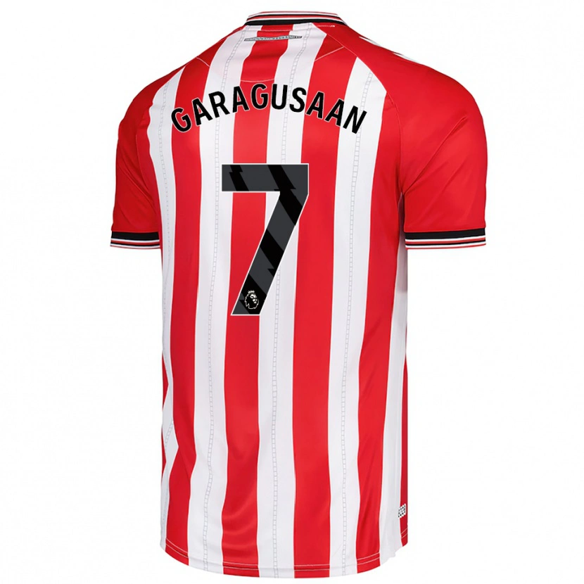 Danxen Barn Finn Geragusyan #7 Röd Vit Hemmatröja Matchtröjor 2025/26 Tröjor T-Tröja
