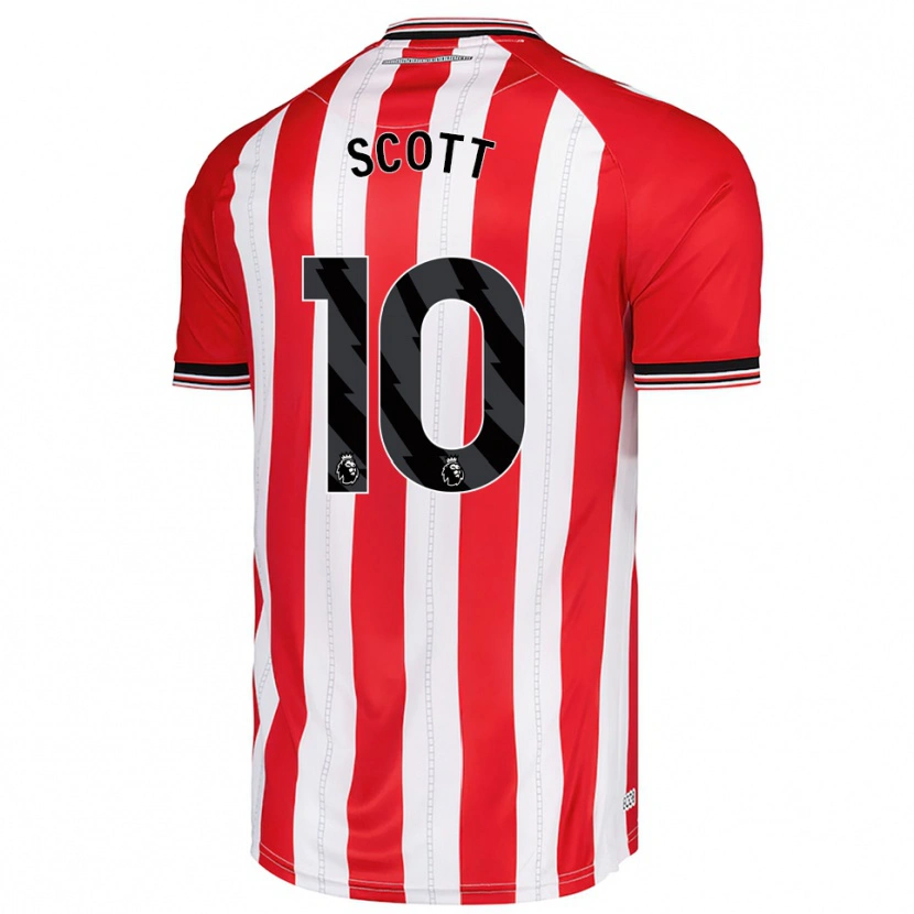 Danxen Barn Felix Scott #10 Röd Vit Hemmatröja Matchtröjor 2025/26 Tröjor T-Tröja