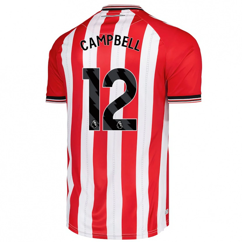 Danxen Barn Lewis Campbell #12 Röd Vit Hemmatröja Matchtröjor 2025/26 Tröjor T-Tröja