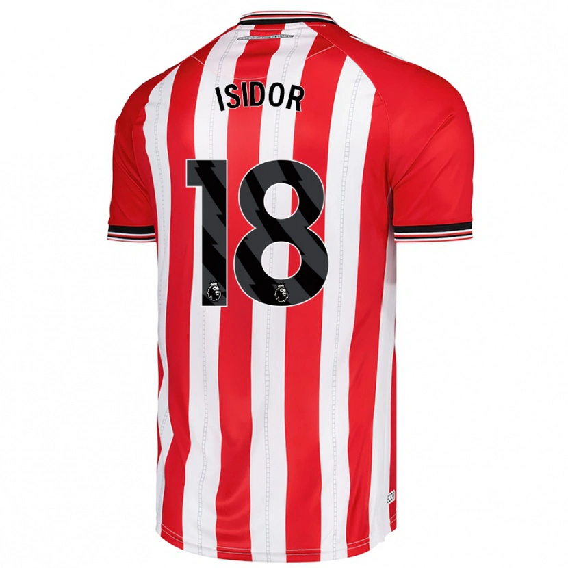Danxen Barn Wilson Isidor #18 Röd Vit Hemmatröja Matchtröjor 2025/26 Tröjor T-Tröja