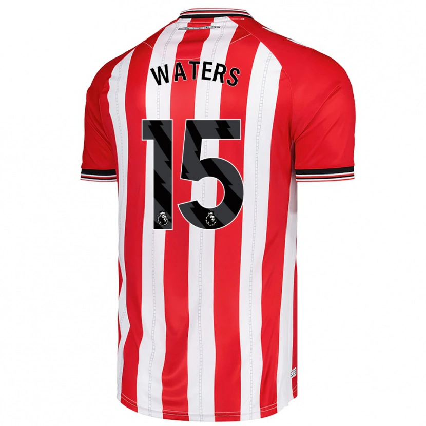 Danxen Barn Jake Waters #15 Röd Vit Hemmatröja Matchtröjor 2025/26 Tröjor T-Tröja