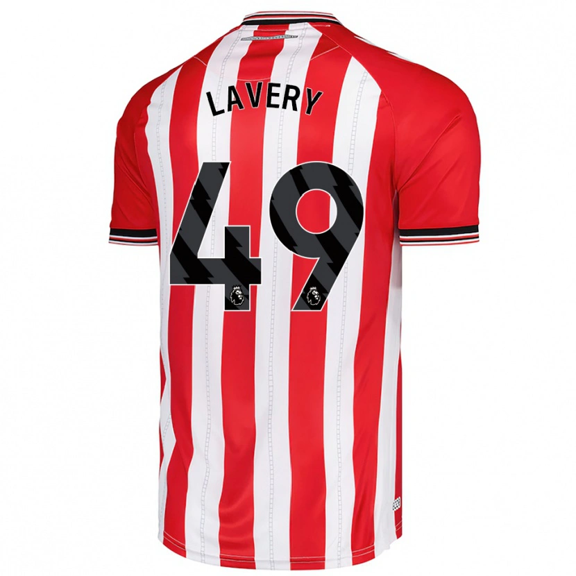 Danxen Barn Tom Lavery #49 Röd Vit Hemmatröja Matchtröjor 2025/26 Tröjor T-Tröja