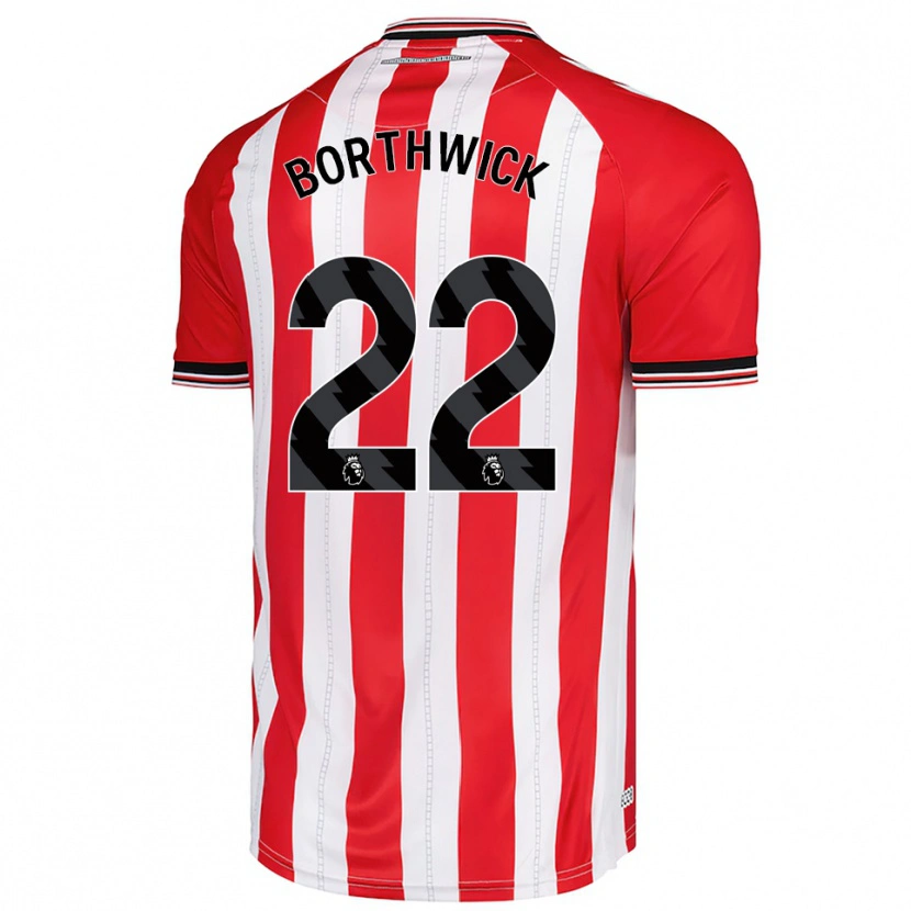 Danxen Barn Megan Borthwick #22 Röd Vit Hemmatröja Matchtröjor 2025/26 Tröjor T-Tröja