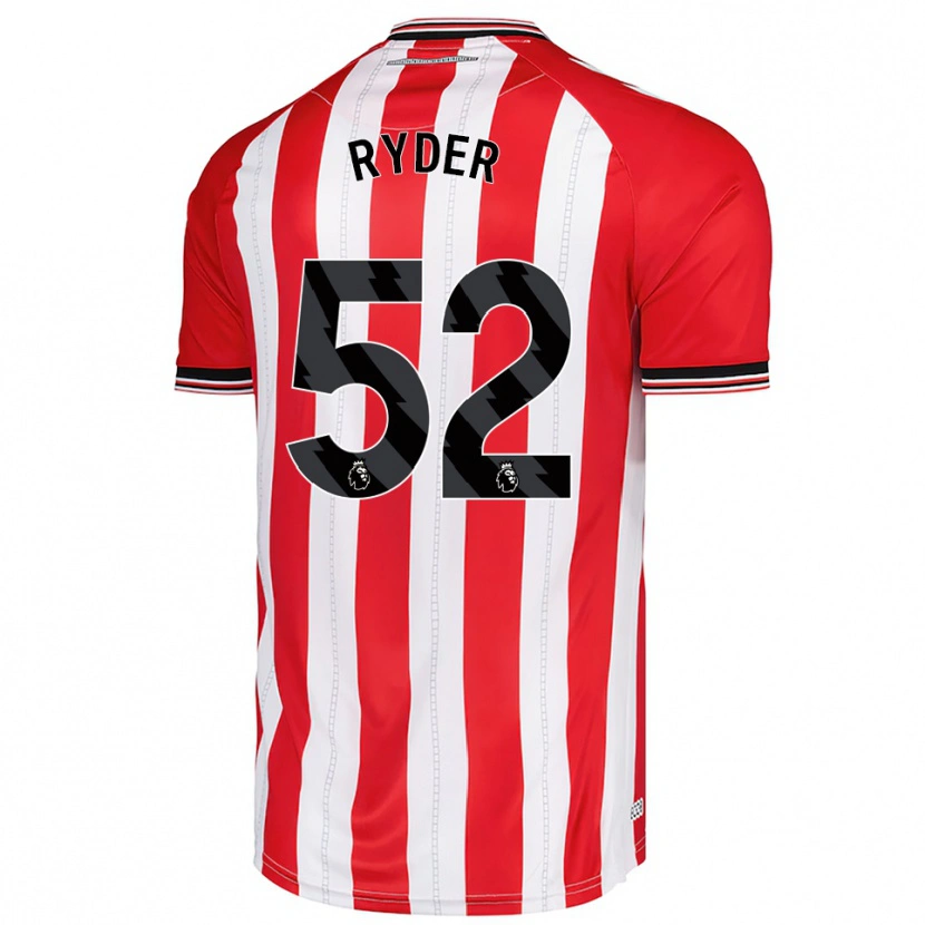 Danxen Barn Joe Ryder #52 Röd Vit Hemmatröja Matchtröjor 2025/26 Tröjor T-Tröja