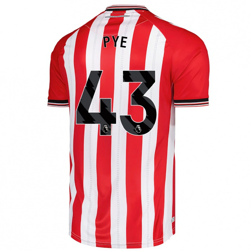 Danxen Barn Connor Pye #43 Röd Vit Hemmatröja Matchtröjor 2025/26 Tröjor T-Tröja