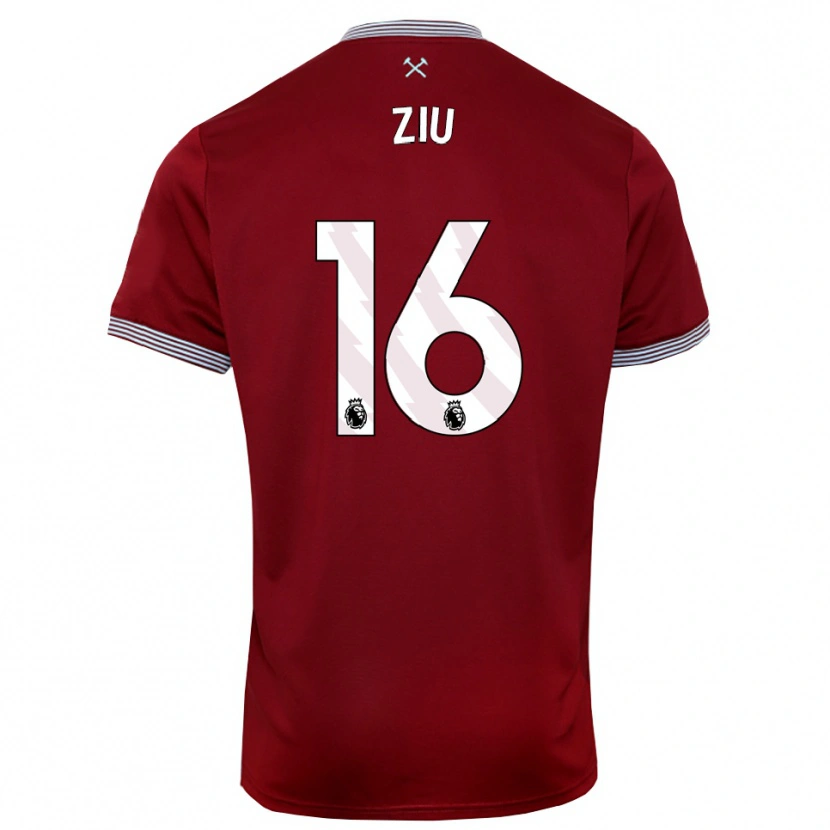 Danxen Barn Jessica Ziu #16 Vinröd Vit Hemmatröja Matchtröjor 2025/26 Tröjor T-Tröja