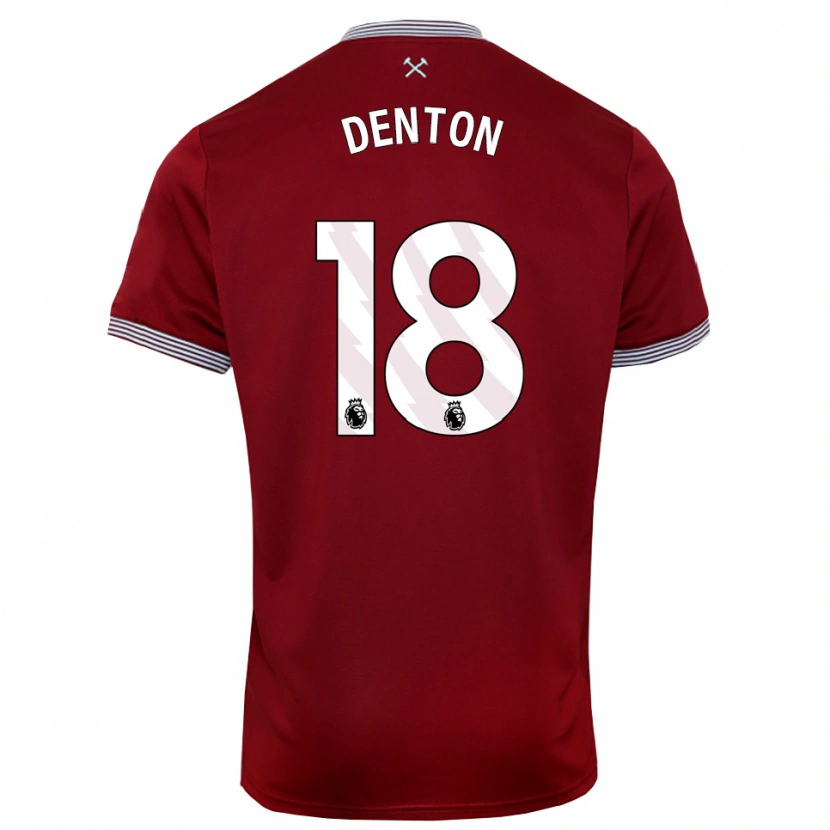 Danxen Barn Anouk Denton #18 Vinröd Vit Hemmatröja Matchtröjor 2025/26 Tröjor T-Tröja