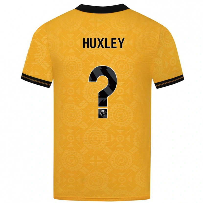 Danxen Barn Leon Huxley #0 Gul Svart Hemmatröja Matchtröjor 2025/26 Tröjor T-Tröja