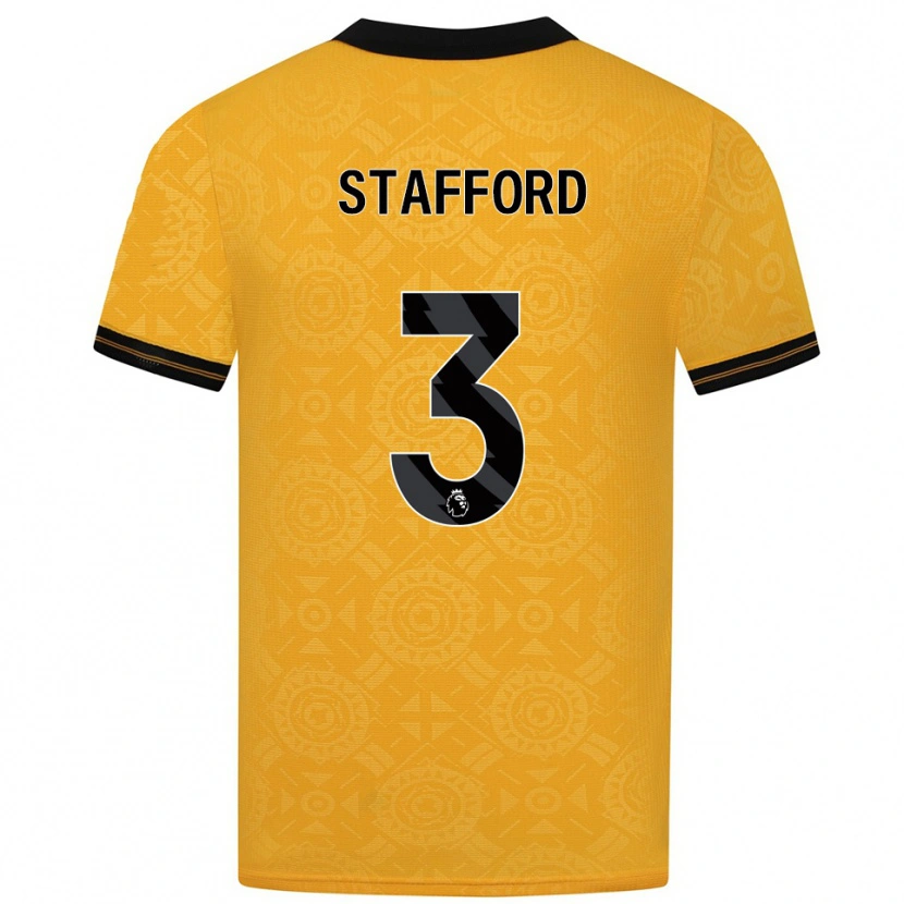 Danxen Barn Ollie Stafford #3 Gul Svart Hemmatröja Matchtröjor 2025/26 Tröjor T-Tröja