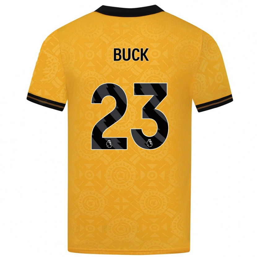 Danxen Barn Alex Buck #23 Gul Svart Hemmatröja Matchtröjor 2025/26 Tröjor T-Tröja