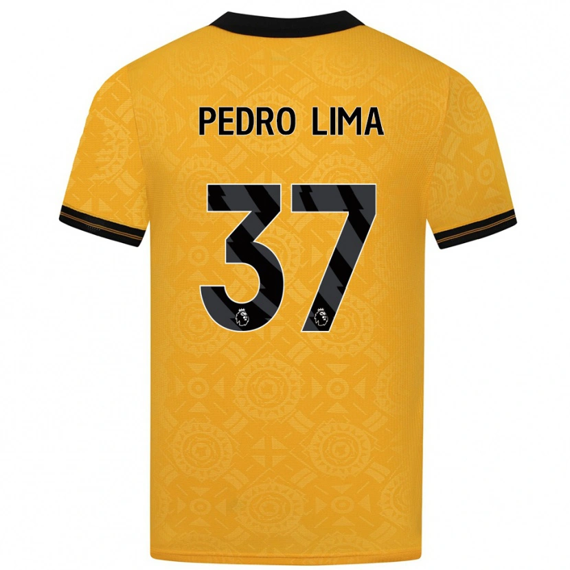 Danxen Barn Pedro Lima #37 Gul Svart Hemmatröja Matchtröjor 2025/26 Tröjor T-Tröja