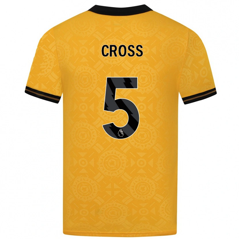 Danxen Barn Emma Cross #5 Gul Svart Hemmatröja Matchtröjor 2025/26 Tröjor T-Tröja