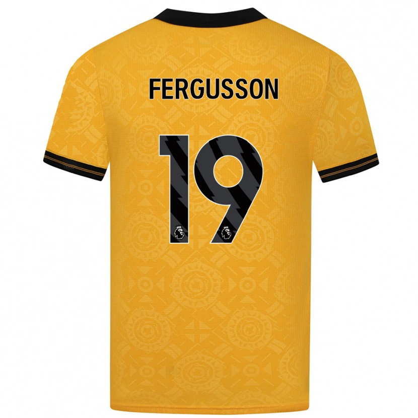Danxen Barn Liv Fergusson #19 Gul Svart Hemmatröja Matchtröjor 2025/26 Tröjor T-Tröja