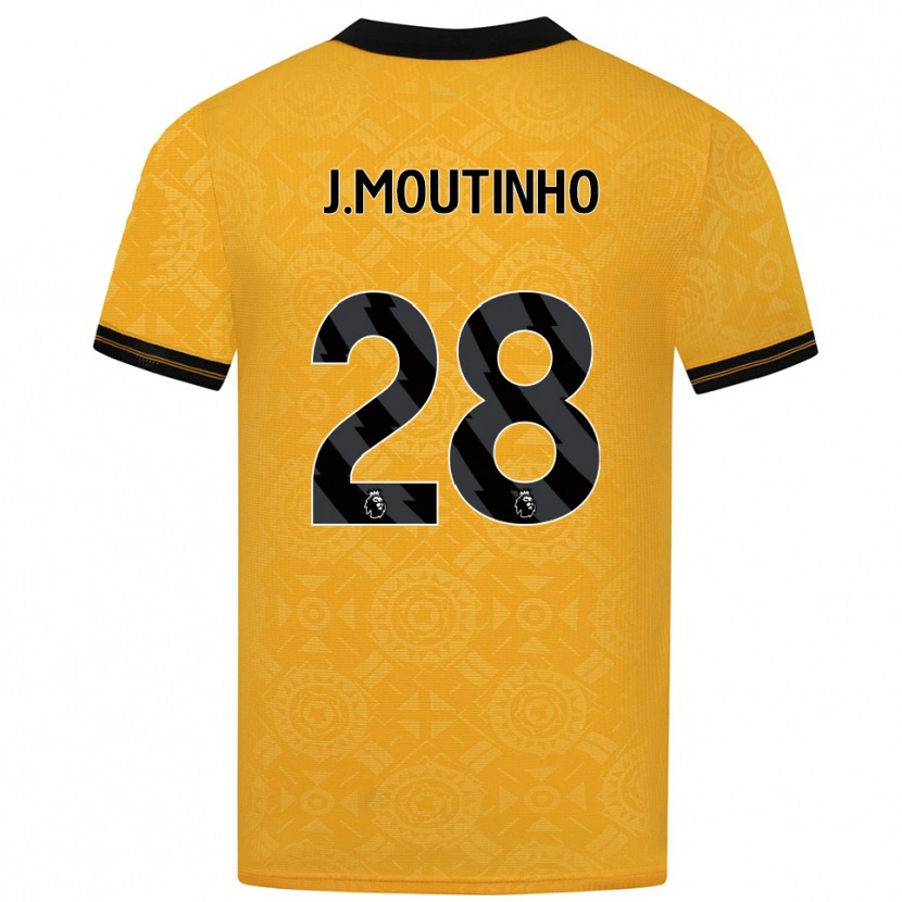 Danxen Barn Joao Moutinho #28 Gul Svart Hemmatröja Matchtröjor 2025/26 Tröjor T-Tröja