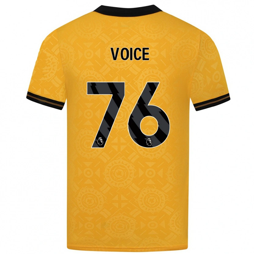Danxen Barn Caden Voice #76 Gul Svart Hemmatröja Matchtröjor 2025/26 Tröjor T-Tröja