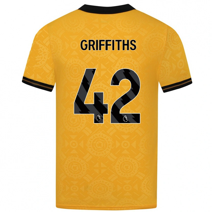 Danxen Barn Harvey Griffiths #42 Gul Svart Hemmatröja Matchtröjor 2025/26 Tröjor T-Tröja