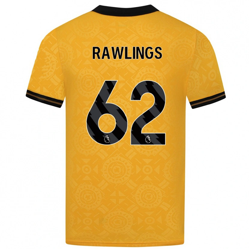 Danxen Barn Luke Rawlings #62 Gul Svart Hemmatröja Matchtröjor 2025/26 Tröjor T-Tröja