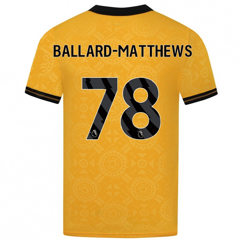Danxen Barn Emilio Ballard-Matthews #78 Gul Svart Hemmatröja Matchtröjor 2025/26 Tröjor T-Tröja