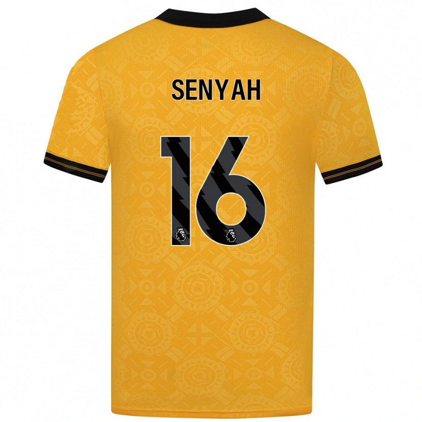 Danxen Barn Kwasi Senyah #16 Gul Svart Hemmatröja Matchtröjor 2025/26 Tröjor T-Tröja