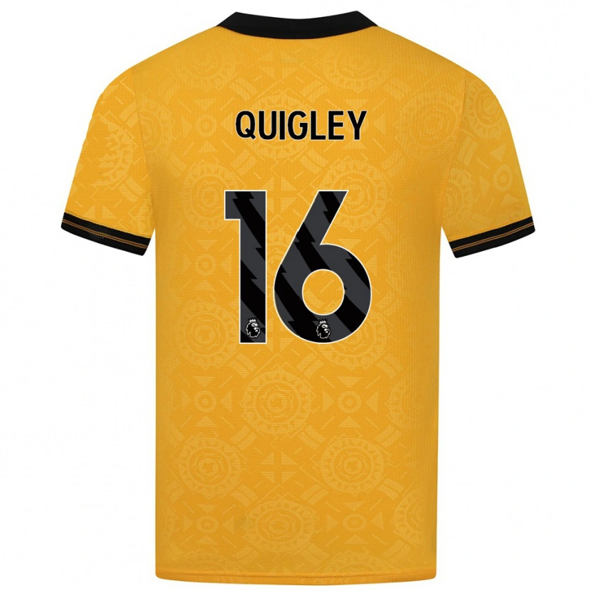 Danxen Barn Racheal Quigley #16 Gul Svart Hemmatröja Matchtröjor 2025/26 Tröjor T-Tröja