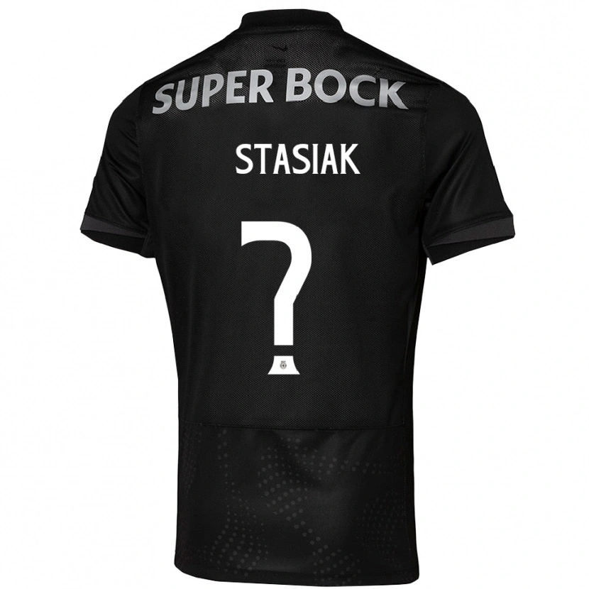 Danxen Barn Jakub Stasiak #0 Svart Vit Bortatröja Matchtröjor 2025/26 Tröjor T-Tröja