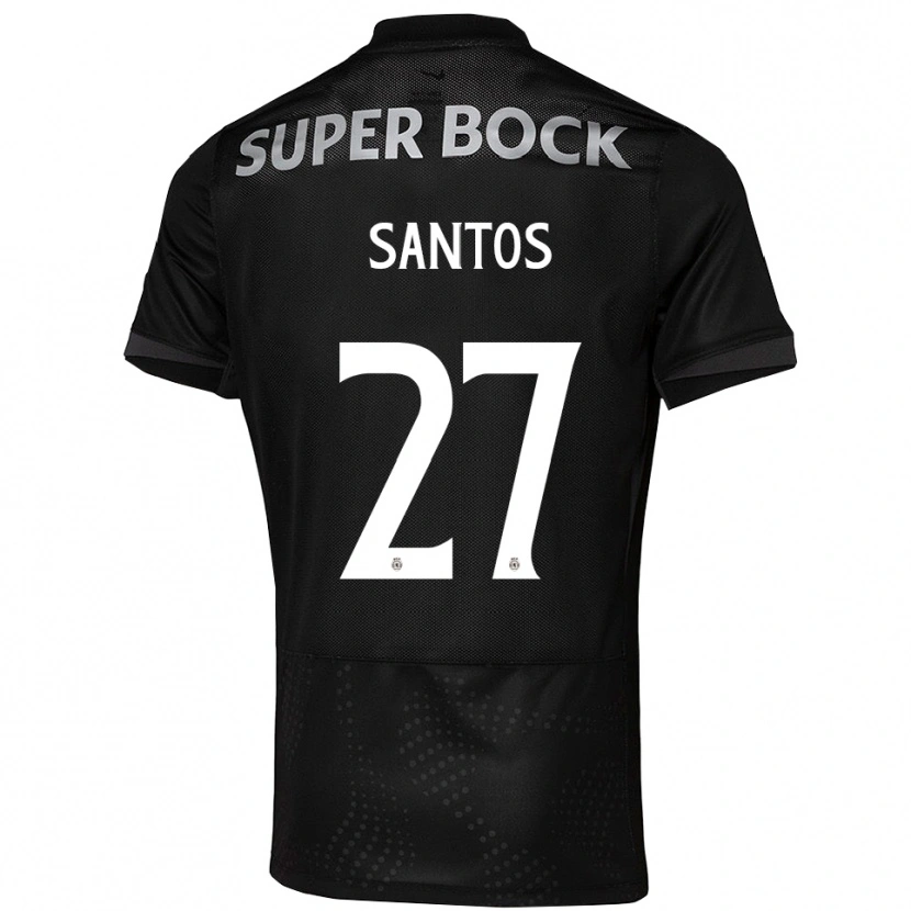 Danxen Barn Alisson Santos #27 Svart Vit Bortatröja Matchtröjor 2025/26 Tröjor T-Tröja
